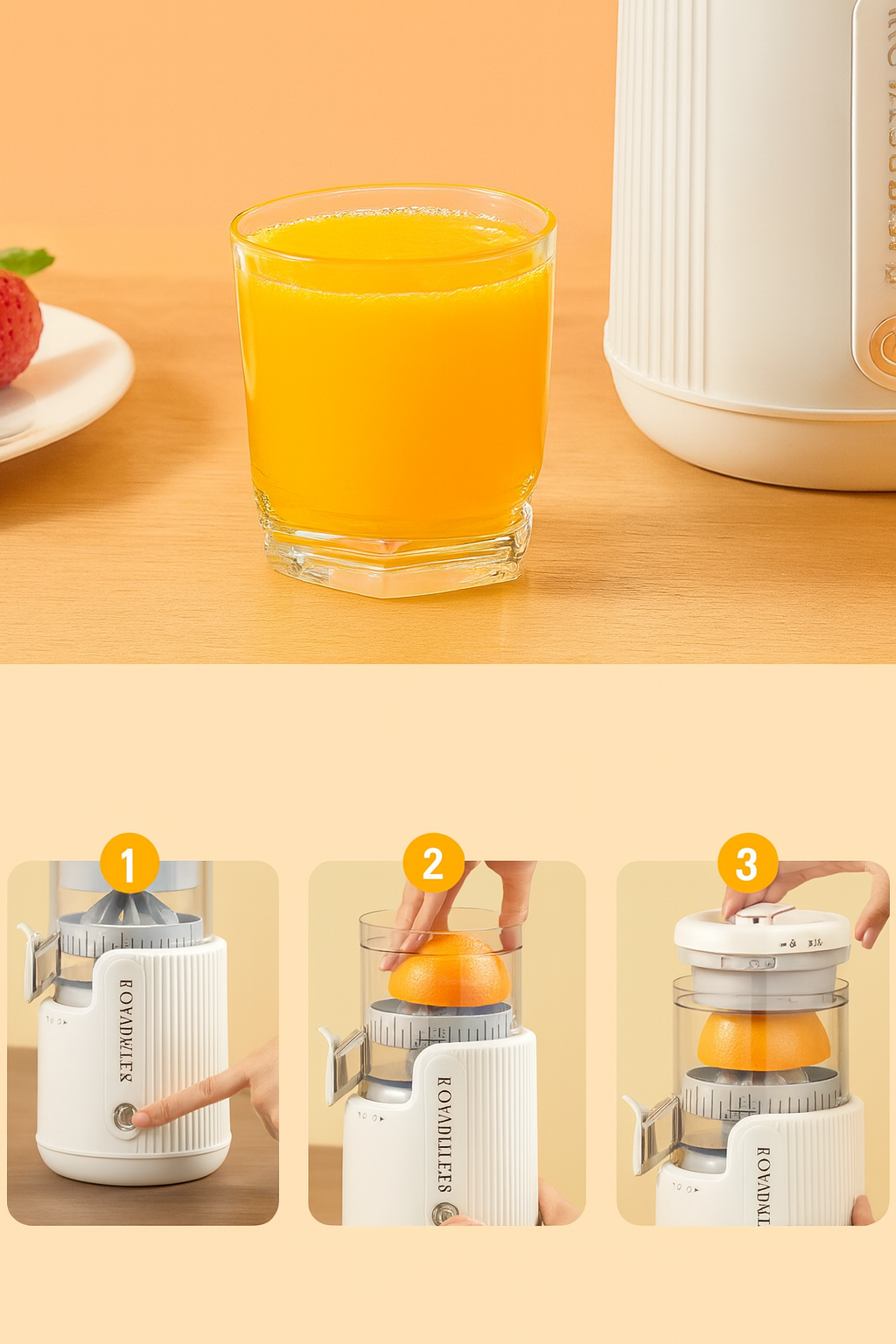 Automatic Juicer Machine – 1000ml High-Speed Fruit Extractor - ZILVUS