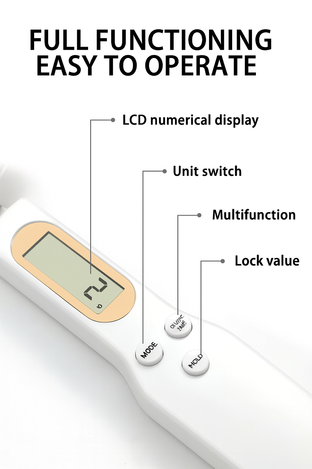 Digital Spoon Kitchen Scale 500g/0.1g Precise LCD Measuring Tool for Cooking & Baking - ZILVUS