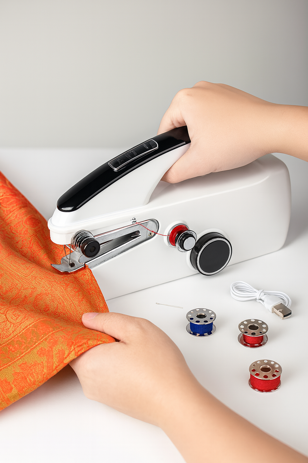 Mini Electric Handheld Sewing Machine 2-Speed Stitcher - ZILVUS