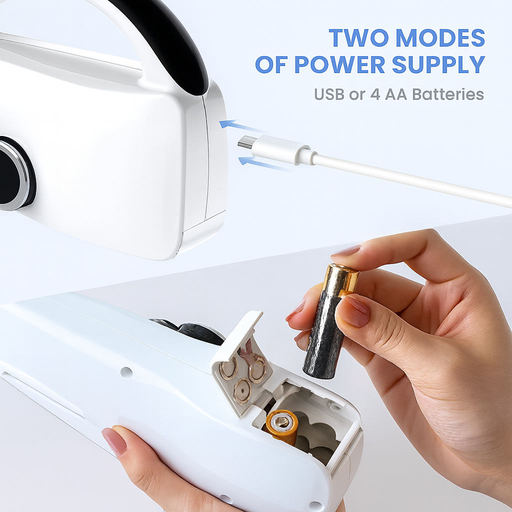 Mini Electric Handheld Sewing Machine 2-Speed Stitcher - ZILVUS