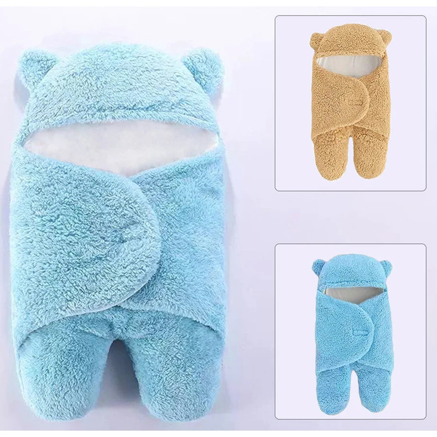 Baby Lamb Fleece Swaddle Blanket – Soft and Thickened Newborn Sleeping Bag - ZILVUS