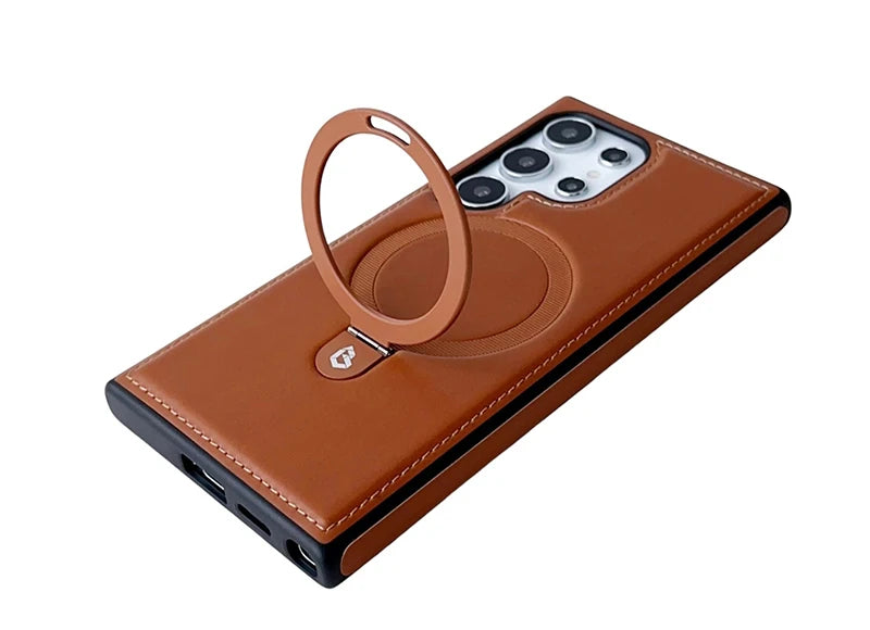 Leather for Magsafe Case For Samsung Galaxy S-25,24,23 Series - ZILVUS