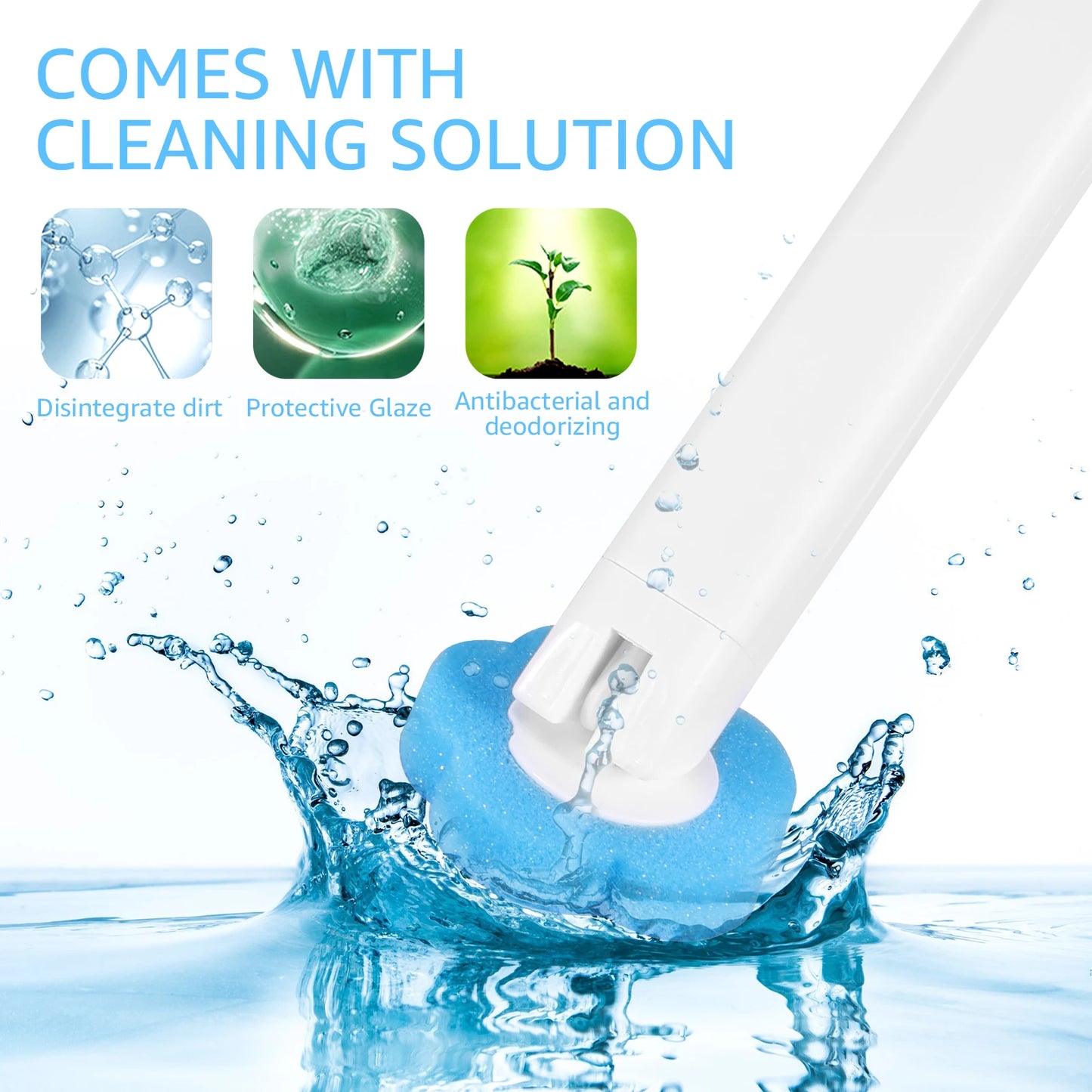 Disposable Toilet Brush Set with Holder & Replaceable Heads - ZILVUS