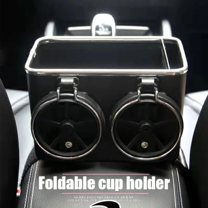 Folding Multifunctional Car Armrest Storage Box - ZILVUS