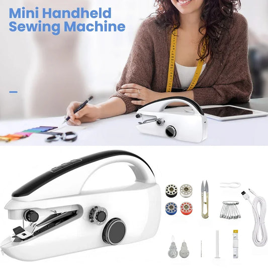 Mini Electric Handheld Sewing Machine 2-Speed Stitcher - ZILVUS