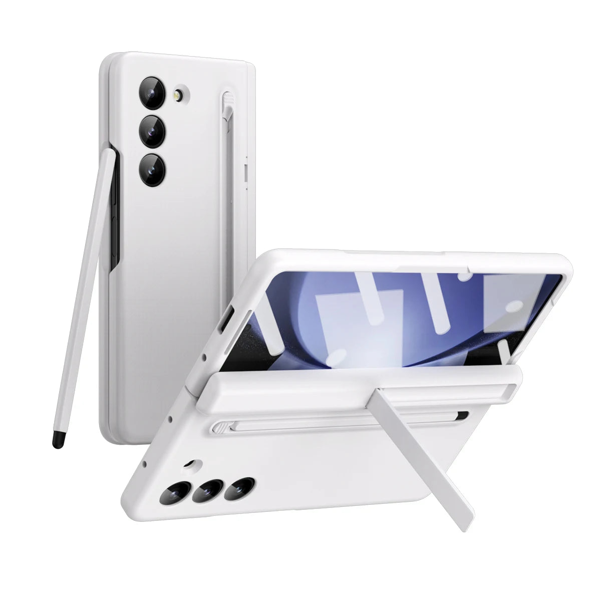 Magnetic Armor Phone Case For Samsung Galaxy Z-Fold-7,5,4 Series With Pen Holder Slide Camera Full Body Rugged Stand Back Cover - ZILVUS