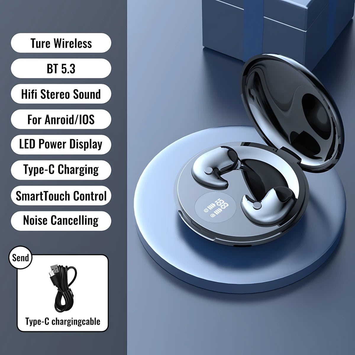 Sleep Earbuds – Mini Invisible Wireless Headset with Touch Control, Noise Cancellation & Long Battery Life - ZILVUS