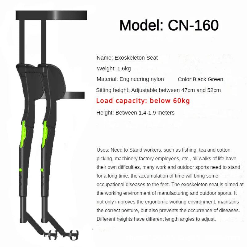 Lightweight Wearable Folding Chair – Portable Outdoor Seat - ZILVUS
