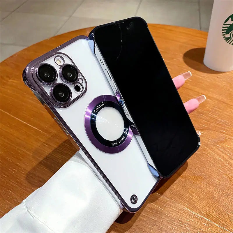 Luxury Magnetic Clear Bumper Case for iPhone 15/14/13/12/11 Series – Borderless Magsafe Cover - ZILVUS