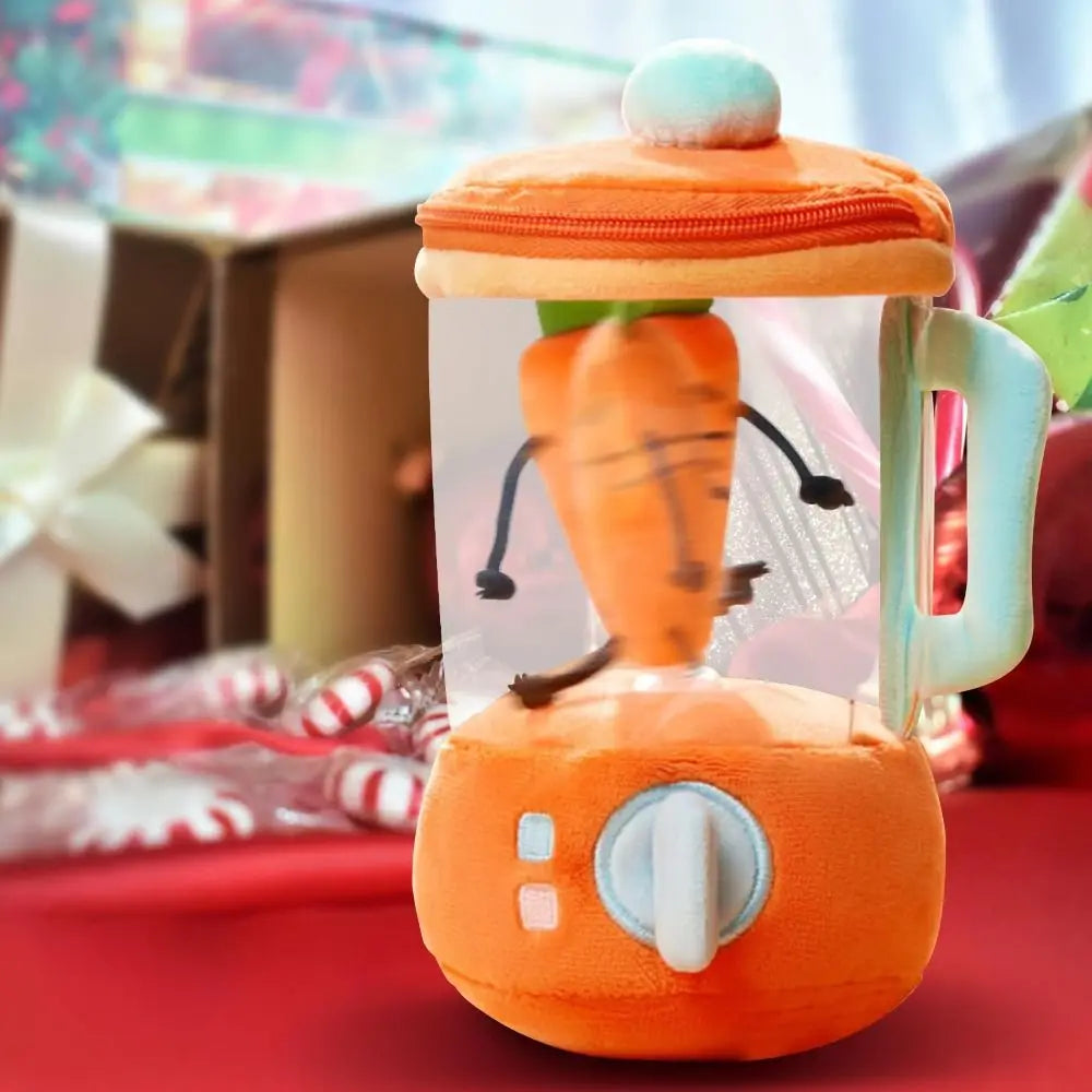 Carrot Juicer Plush Toy | Soft Interactive Rope-Pull Stuffed Toy for Kids - ZILVUS