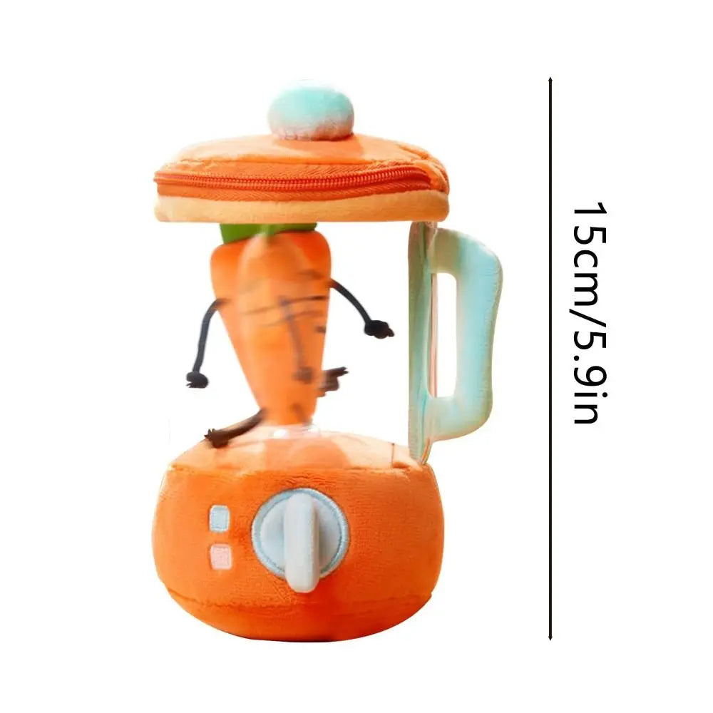 Carrot Juicer Plush Toy | Soft Interactive Rope-Pull Stuffed Toy for Kids - ZILVUS
