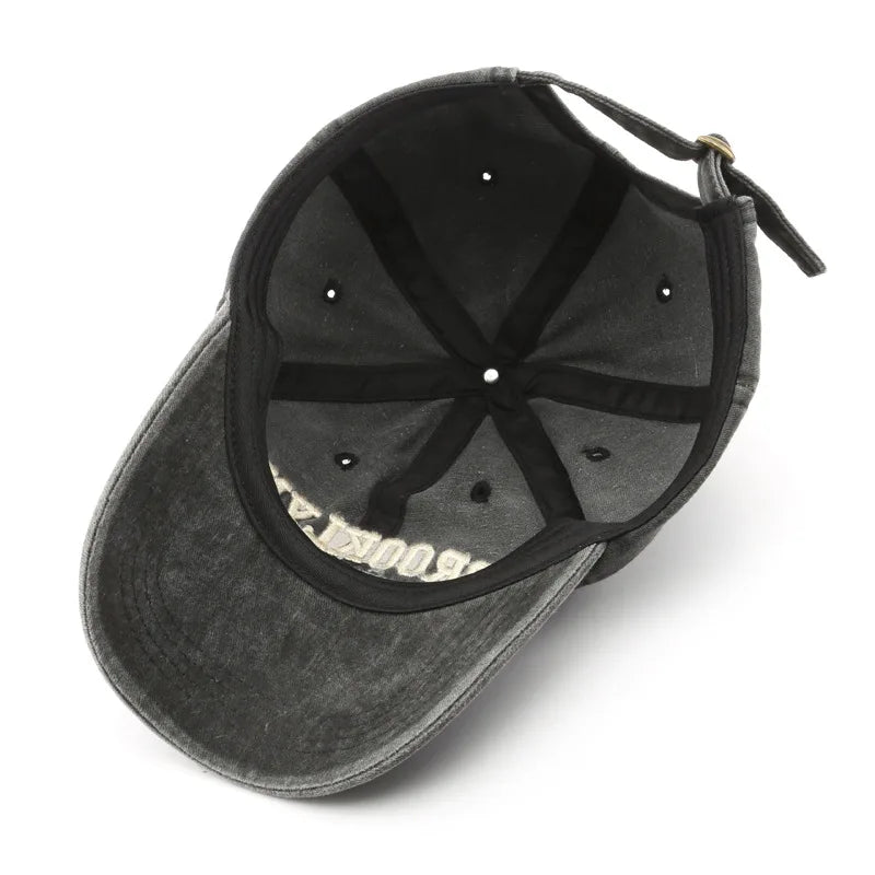 Retro brooklyn Letter Embroidery Baseball Caps Spring Summer Men Women Cotton Adjustable Casual Hat Hip Hop Streetwear Sun Hats - ZILVUS