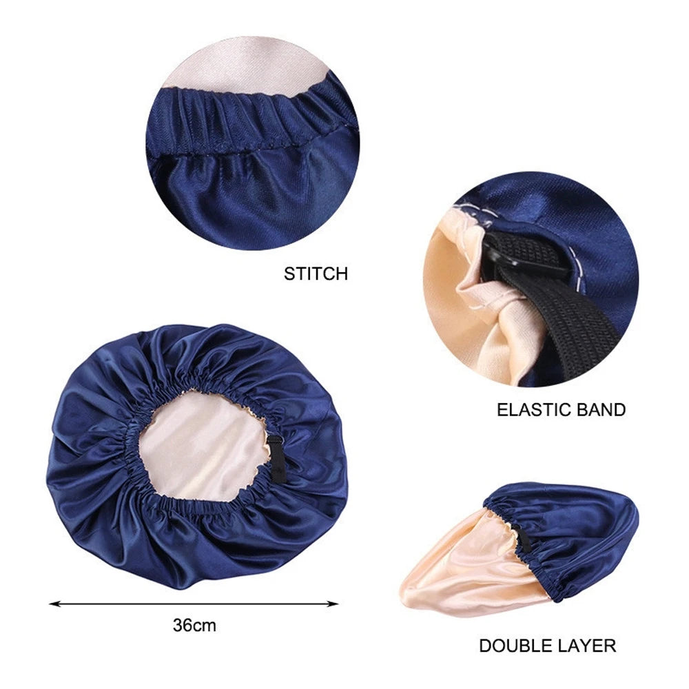 Luxury Satin Sleep Bonnet | Adjustable Silk Hair Bonnet for Sleeping - ZILVUS