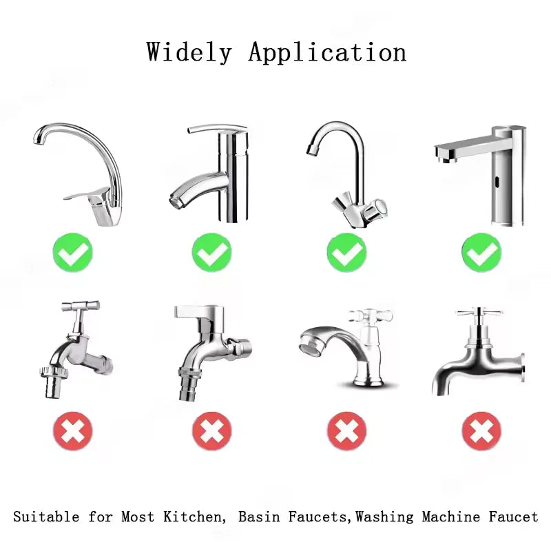 Rotating Splash-Proof Kitchen Faucet Extender | Dual Water Flow Tap Adapter - ZILVUS
