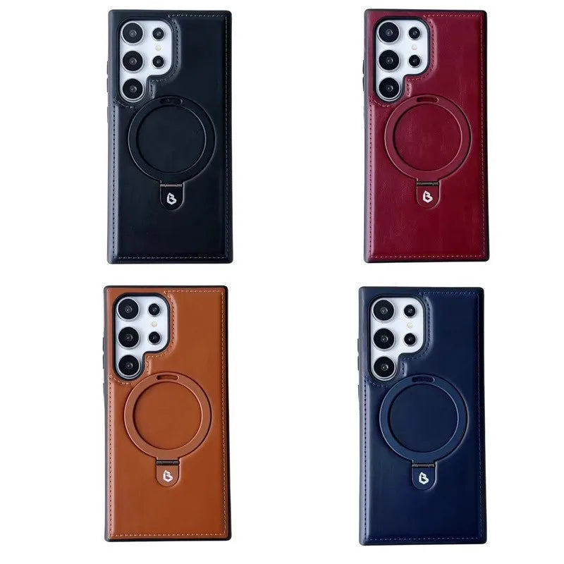 Leather for Magsafe Case For Samsung Galaxy S-25,24,23 Series - ZILVUS
