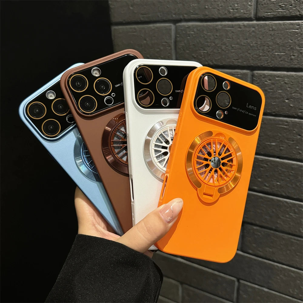 Magnetic Gyroscope Phone Case – Shockproof Stand Cover for iPhone - ZILVUS