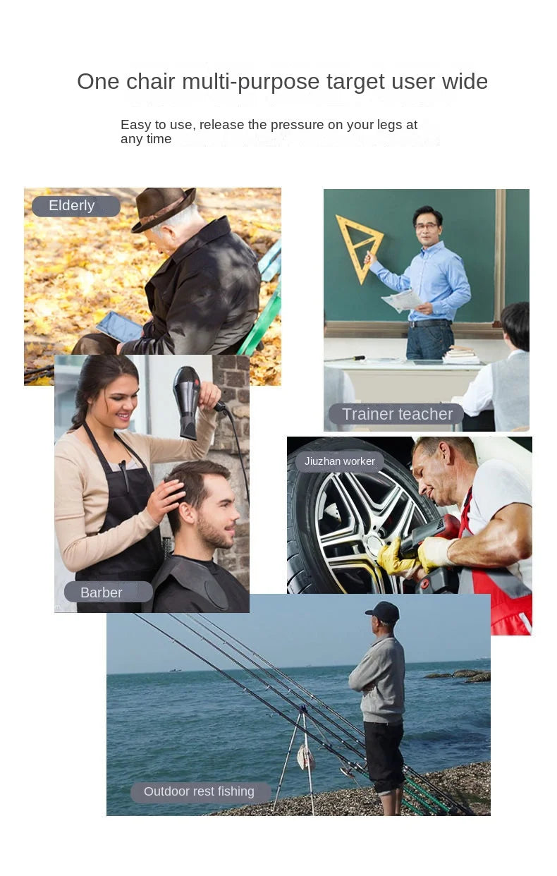 Lightweight Wearable Folding Chair – Portable Outdoor Seat - ZILVUS