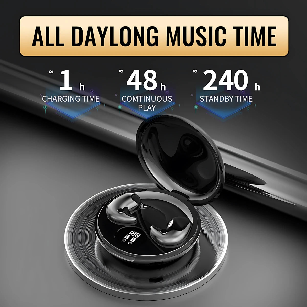 Sleep Earbuds – Mini Invisible Wireless Headset with Touch Control, Noise Cancellation & Long Battery Life - ZILVUS
