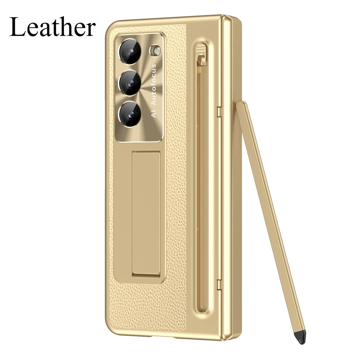 Magnetic Armor Phone Case For Samsung Galaxy Z-Fold-7,5,4 Series With Pen Holder Slide Camera Full Body Rugged Stand Back Cover - ZILVUS