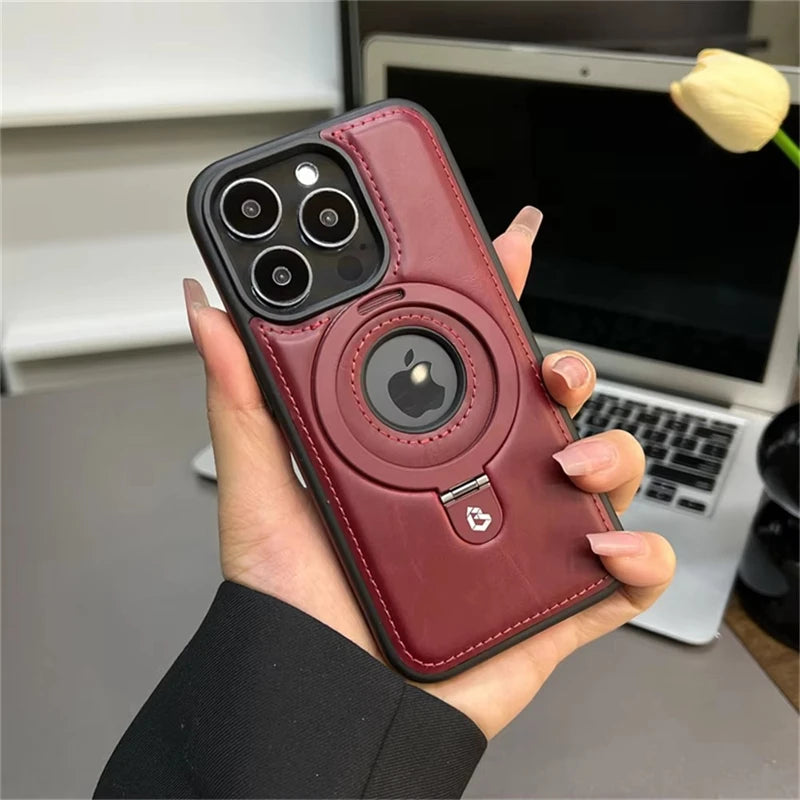 Luxury Leather Magsafe Case for iPhone 17/16/15/14/13/12 Series - ZILVUS