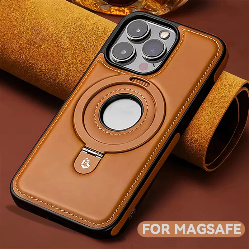 Luxury Leather Magsafe Case for iPhone 17/16/15/14/13/12 Series - ZILVUS
