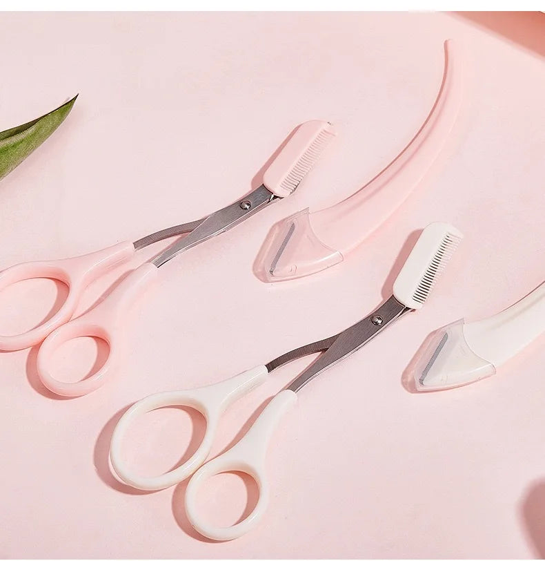 3PCS Eyebrow Trimmer Set | Precision Stainless Steel Manual Grooming Tools - ZILVUS