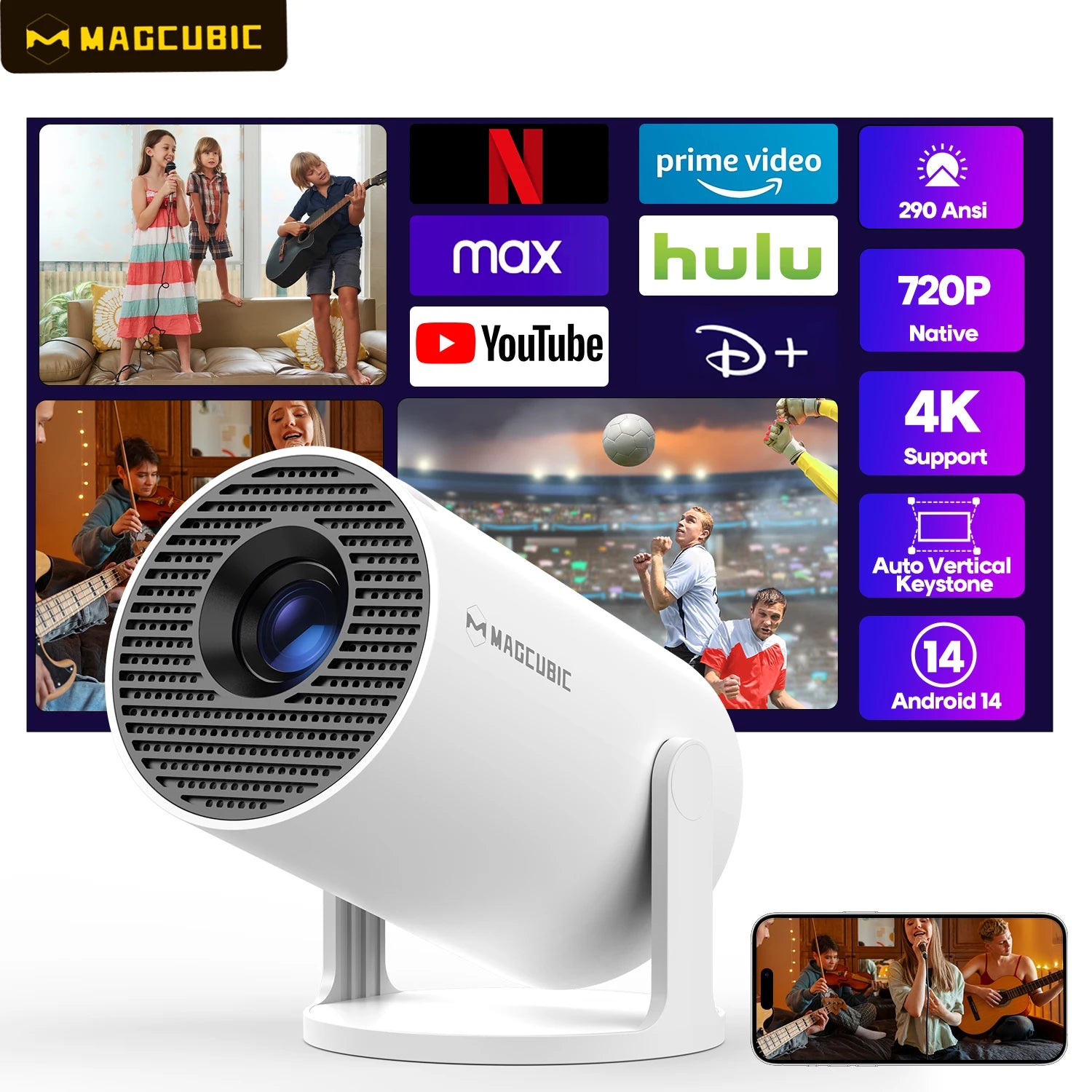 Portable HD LED Projector – 720P Home Theater with Bluetooth - ZILVUS