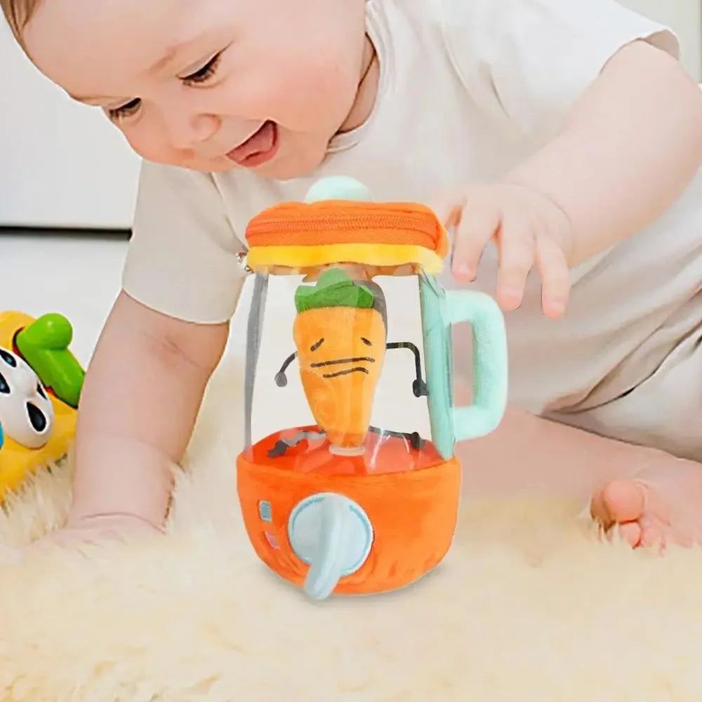 Carrot Juicer Plush Toy | Soft Interactive Rope-Pull Stuffed Toy for Kids - ZILVUS