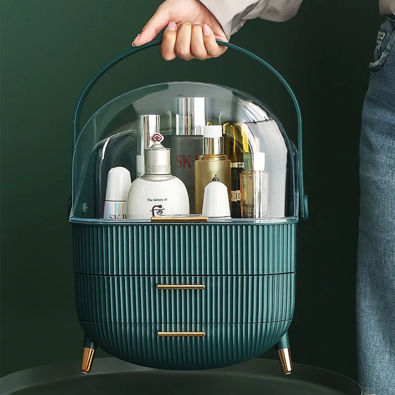 Waterproof Makeup Organizer Box with Drawers 36cm - ZILVUS