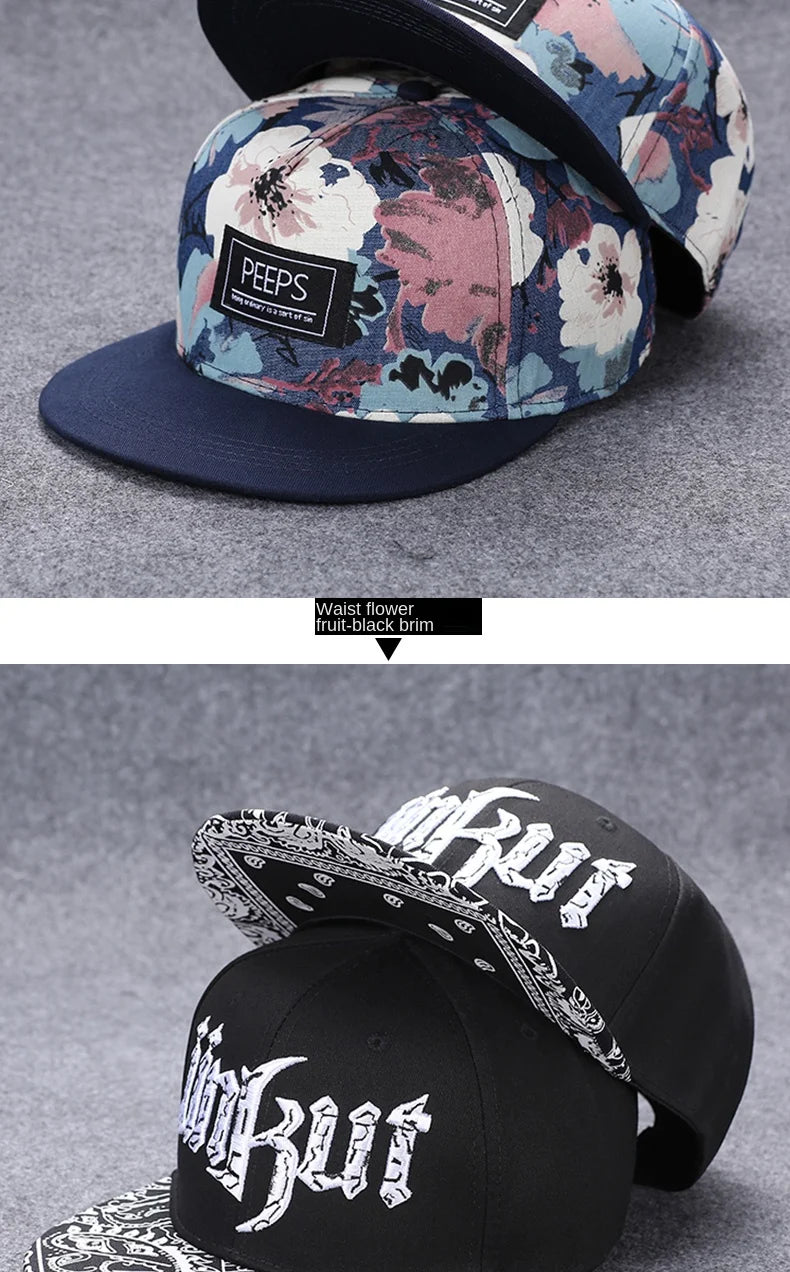 Flat Brim Baseball Cap – Adjustable Street Style Hat - ZILVUS