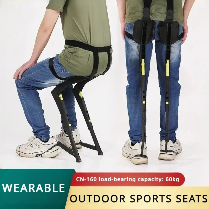 Lightweight Wearable Folding Chair – Portable Outdoor Seat - ZILVUS