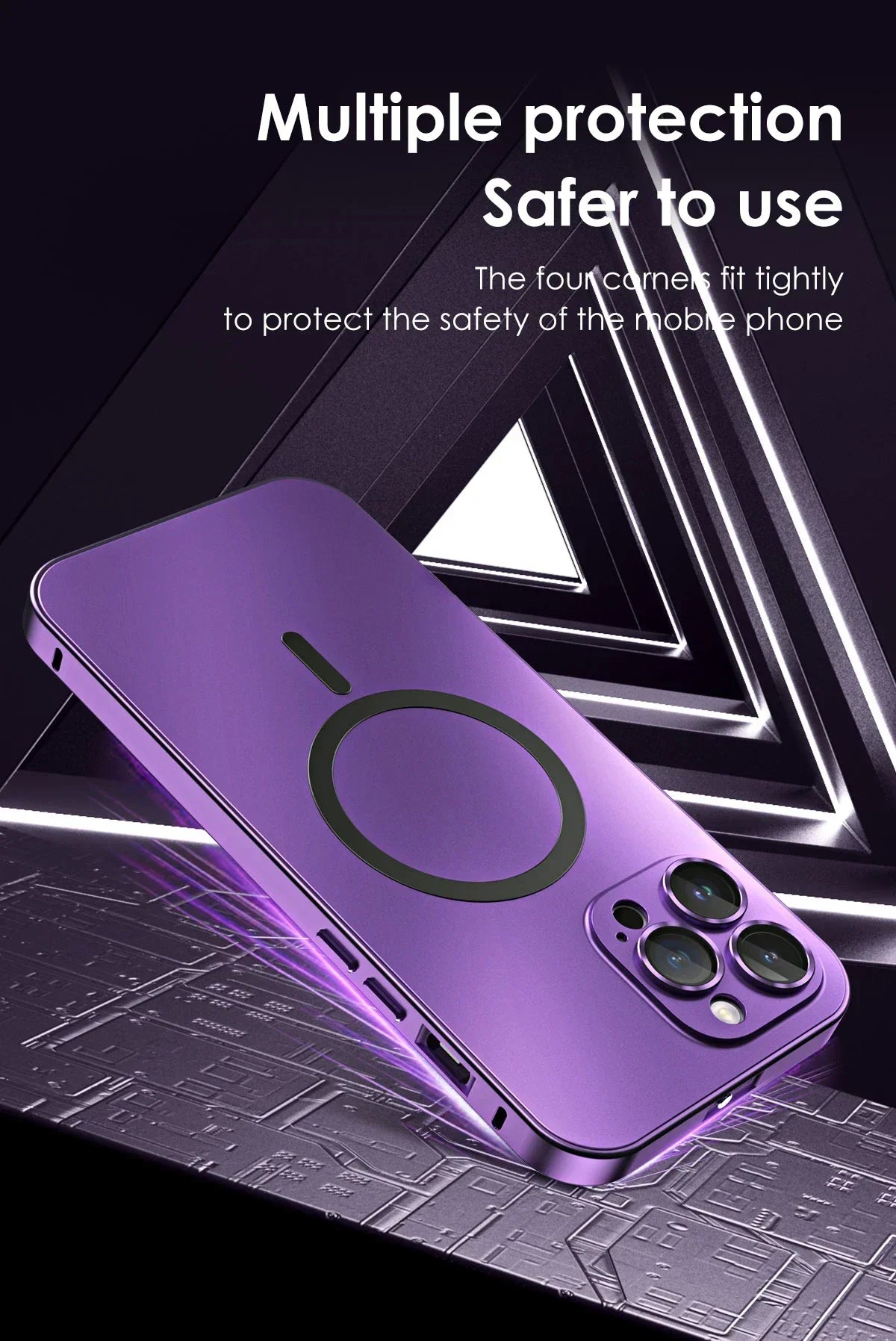 Aluminum Magnetic iPhone Case – MagSafe Clear Shockproof Cover - ZILVUS