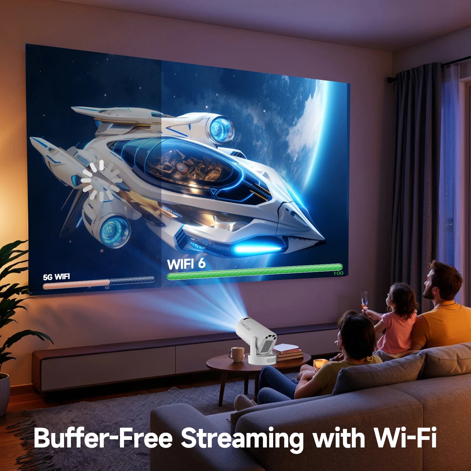 Portable HD LED Projector – 720P Home Theater with Bluetooth - ZILVUS