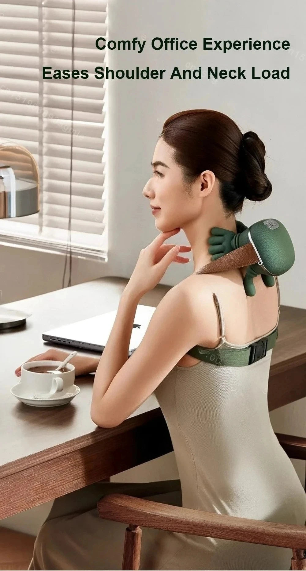 Electric Neck and Shoulder Massager with Heat Therapy - ZILVUS