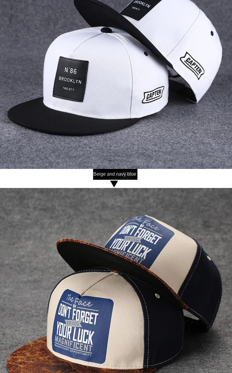 Flat Brim Baseball Cap – Adjustable Street Style Hat - ZILVUS