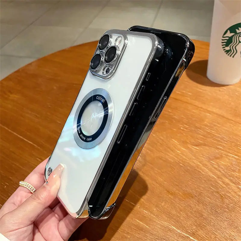 Luxury Magnetic Clear Bumper Case for iPhone 15/14/13/12/11 Series – Borderless Magsafe Cover - ZILVUS
