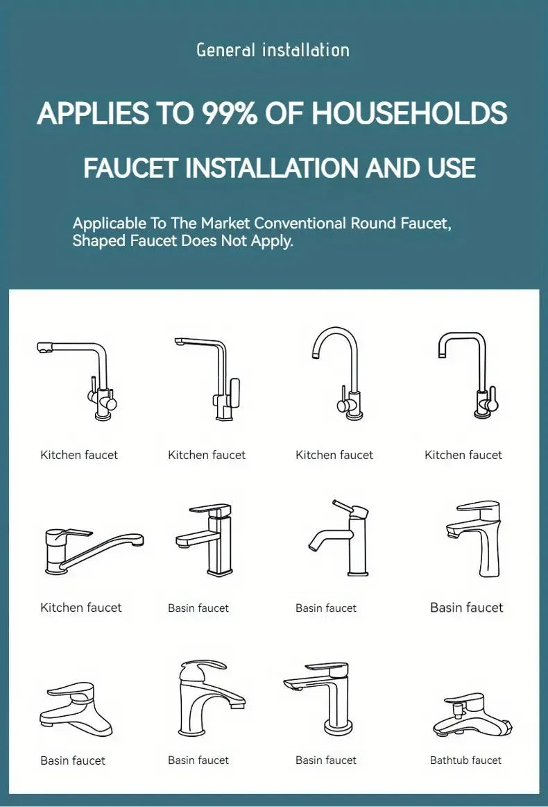 Rotating Splash-Proof Kitchen Faucet Extender | Dual Water Flow Tap Adapter - ZILVUS