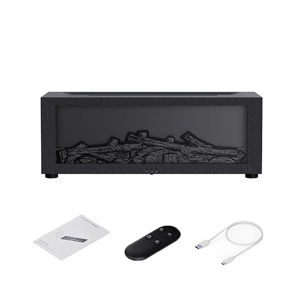 Flame Aroma Humidifier – Essential Oil Diffuser with RGB Light - ZILVUS