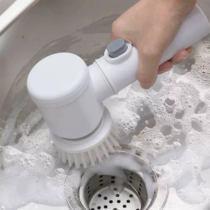 Electric Handheld Power Scrubber Brush | Wireless Household Cleaning Tool - ZILVUS