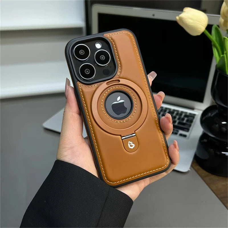 Luxury Leather Magsafe Case for iPhone 17/16/15/14/13/12 Series - ZILVUS