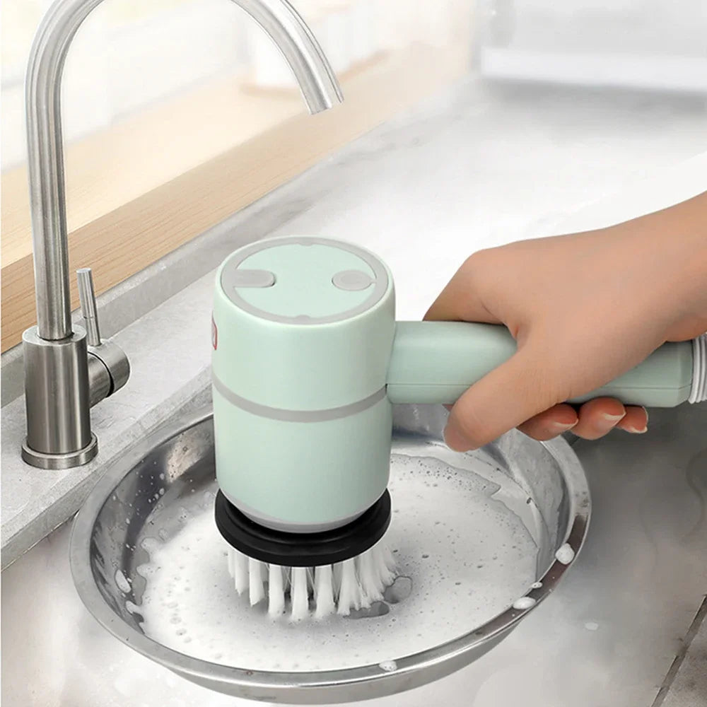 Electric Cleaning Brush – USB Rechargeable Handheld Scrubber for Kitchen, Bathroom & More - ZILVUS