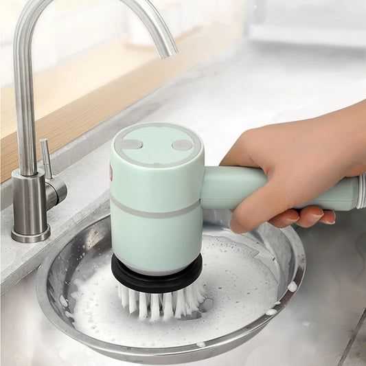 Electric Cleaning Brush – USB Rechargeable Handheld Scrubber for Kitchen, Bathroom & More - ZILVUS