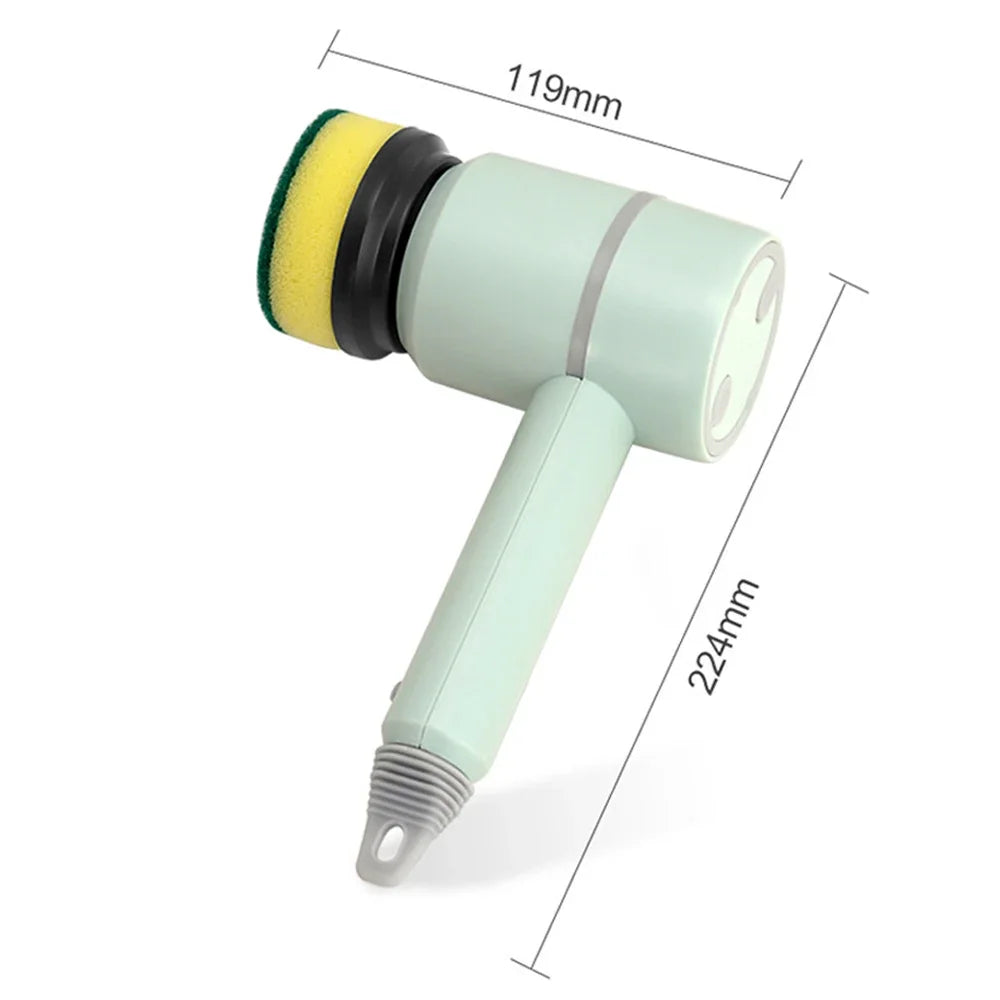 Electric Cleaning Brush – USB Rechargeable Handheld Scrubber for Kitchen, Bathroom & More - ZILVUS