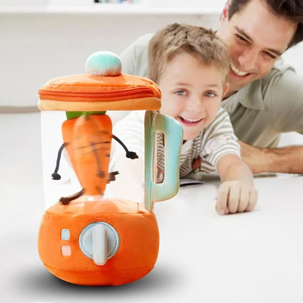 Carrot Juicer Plush Toy | Soft Interactive Rope-Pull Stuffed Toy for Kids - ZILVUS