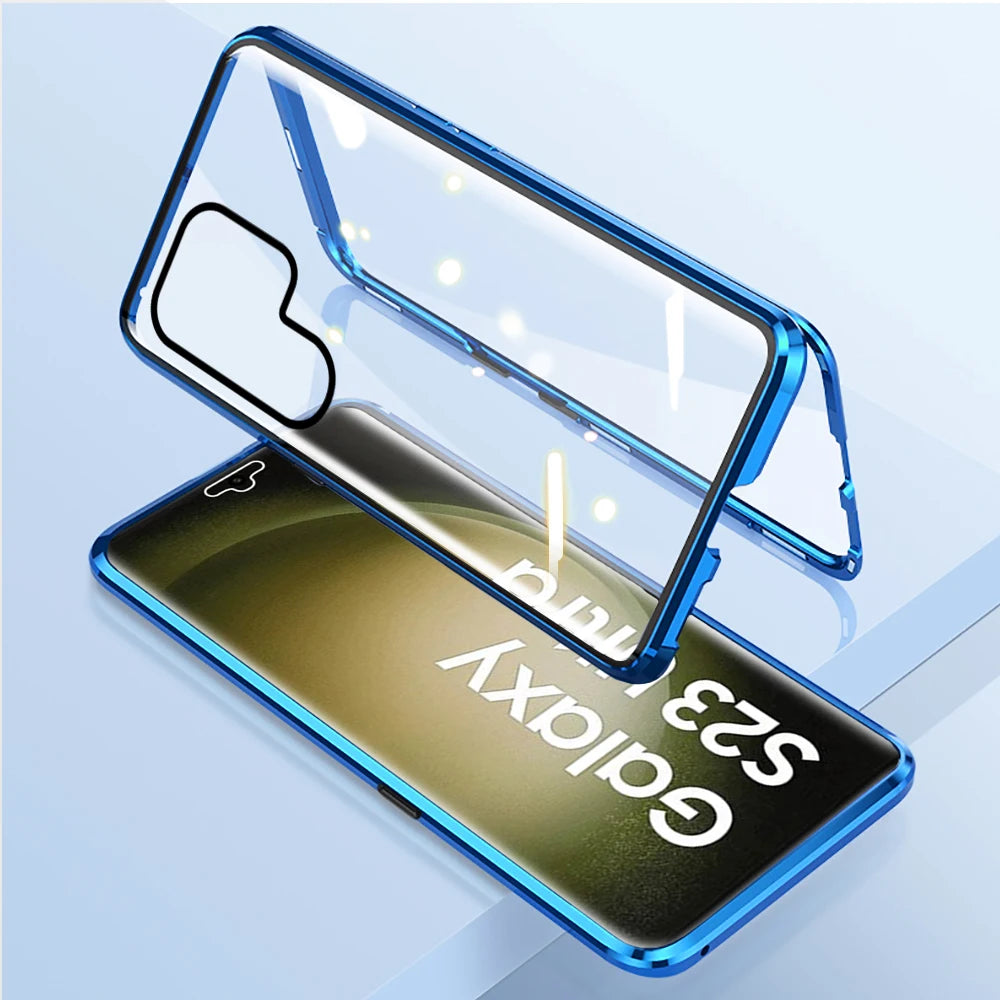 Anti-Peeping Magnetic Case for Samsung, Double Sided Tempered Glass Cover,S25 S24 S23 Series