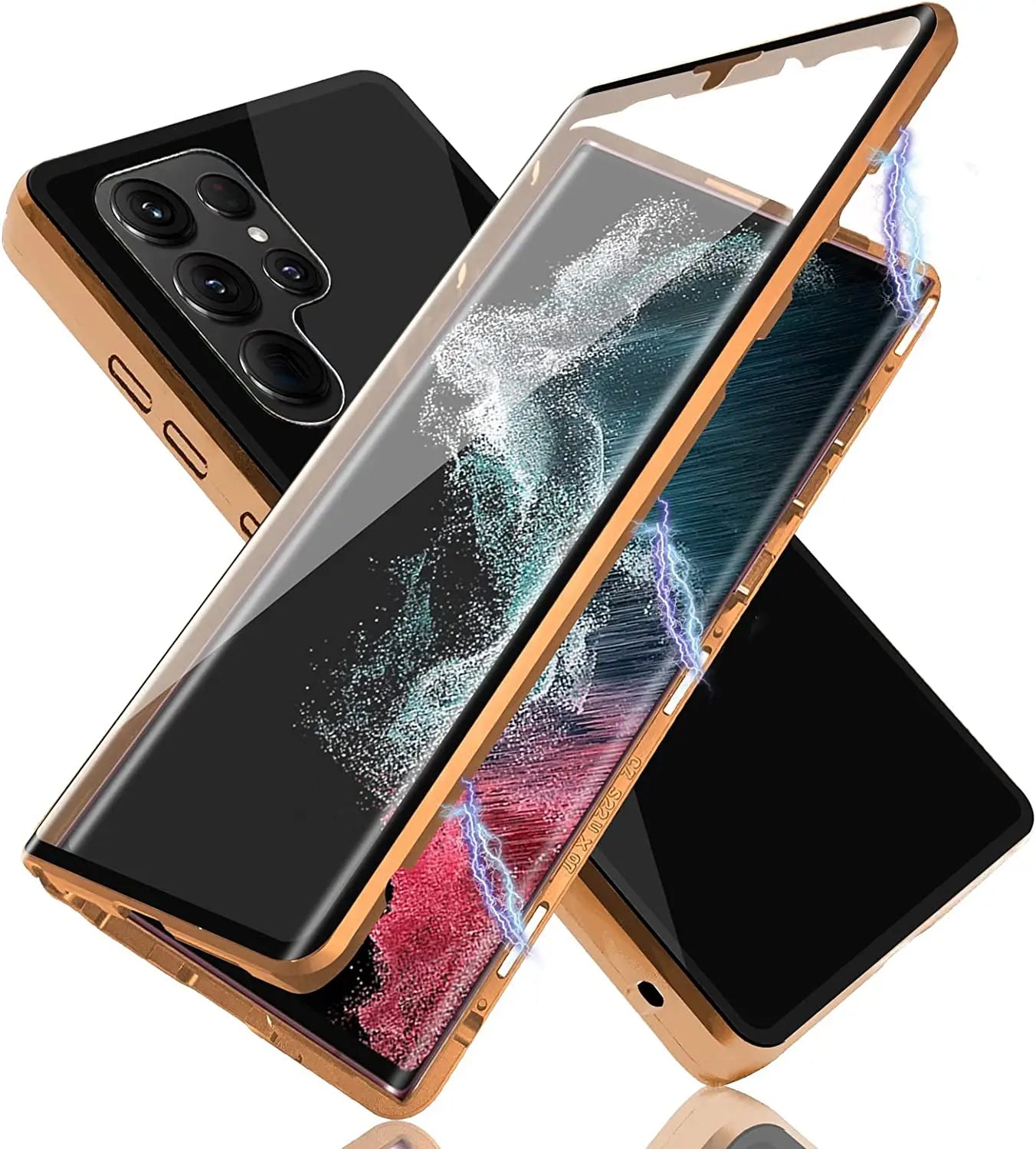 Anti-Peeping Magnetic Case for Samsung, Double Sided Tempered Glass Cover,S25 S24 S23 Series
