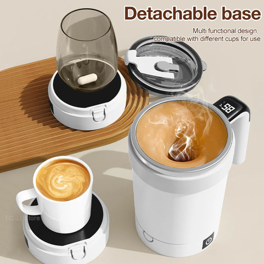 Automatic Self-Stirring Mug with LED Display – 380ml USB Cup - ZILVUS
