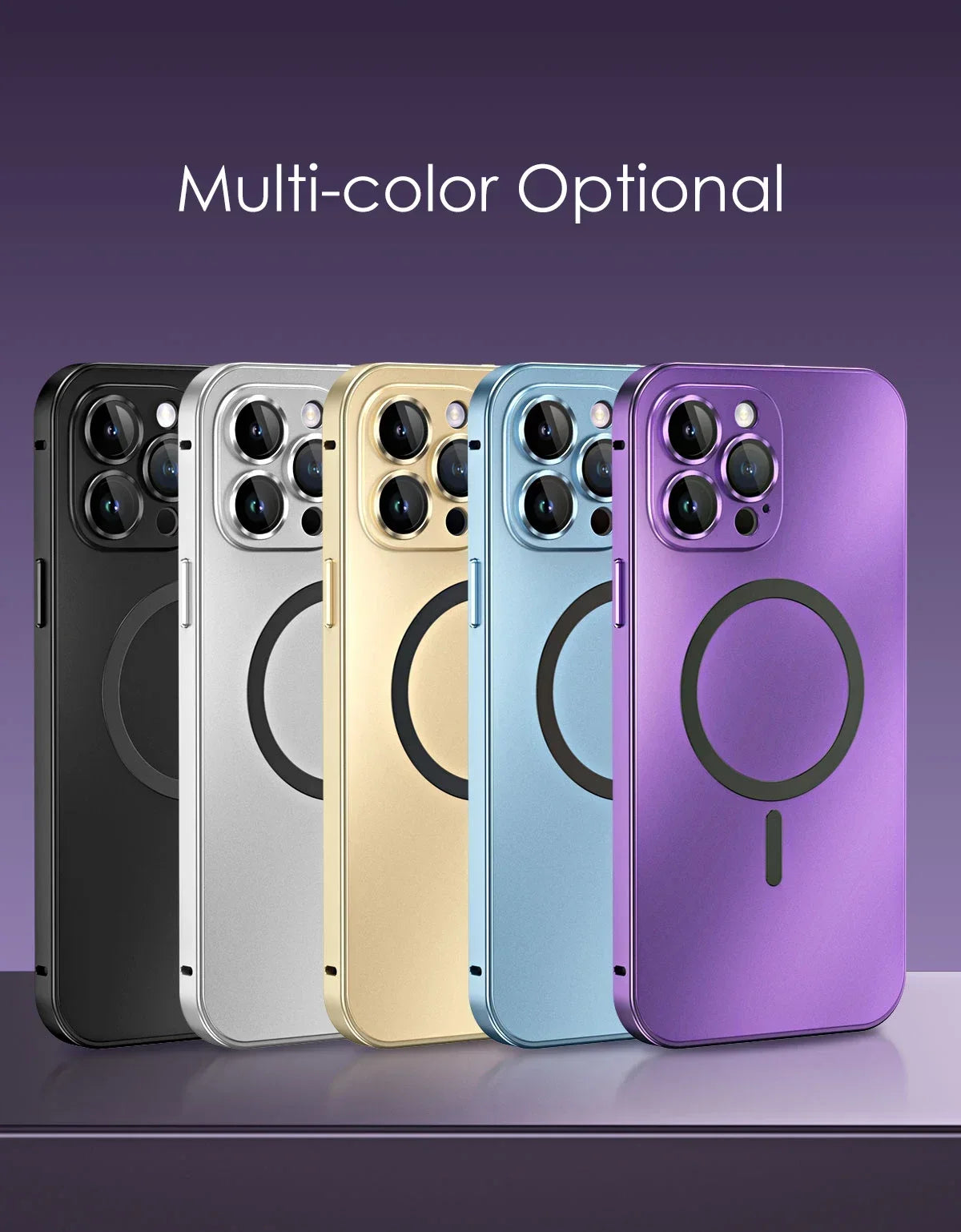 Aluminum Magnetic iPhone Case – MagSafe Clear Shockproof Cover - ZILVUS