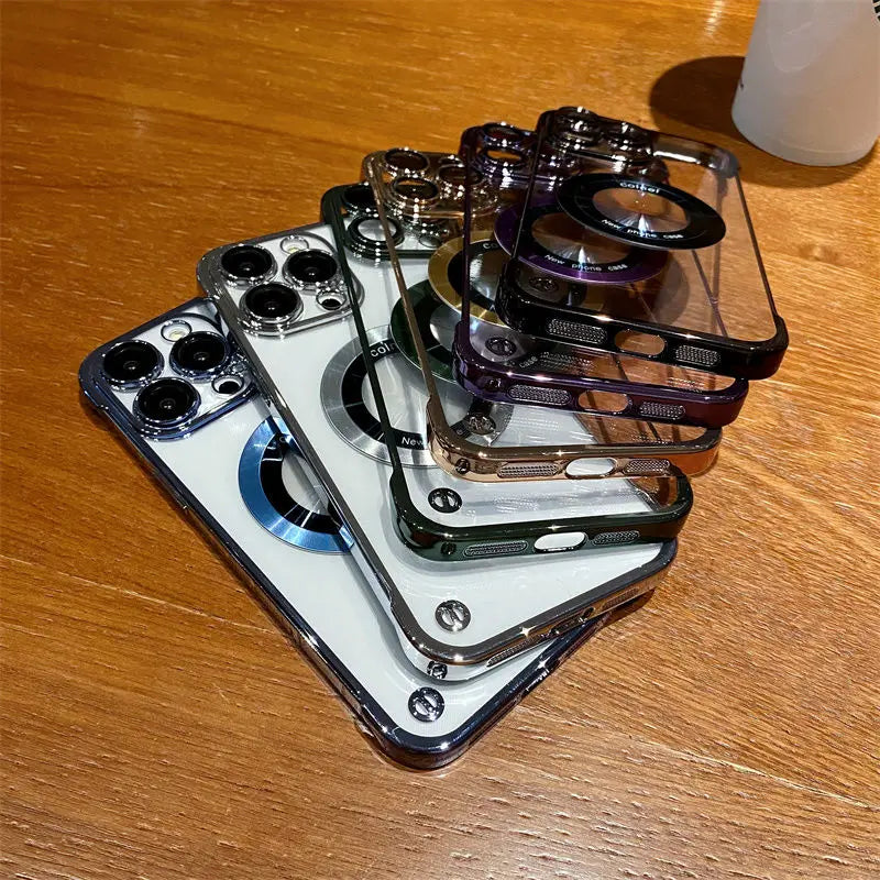 Luxury Magnetic Clear Bumper Case for iPhone 15/14/13/12/11 Series – Borderless Magsafe Cover - ZILVUS