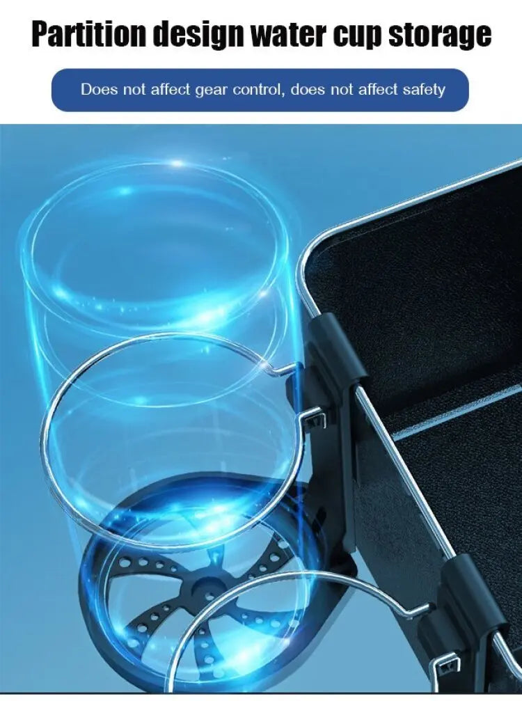 Folding Multifunctional Car Armrest Storage Box - ZILVUS
